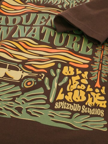 SPITZBUB Shirt 'Brown Journey' in Bruin