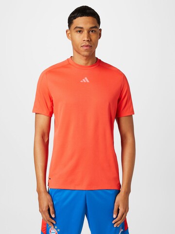 ADIDAS PERFORMANCE - Camisa funcionais 'Workout' em vermelho: frente