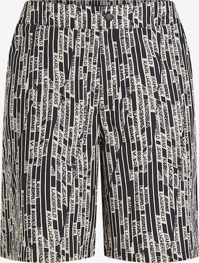 KARL LAGERFELD JEANS Hlače veličine 34 u boja pijeska / crna, Pregled proizvoda