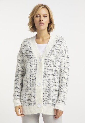 Cardigan usha BLUE LABEL en blanc : devant