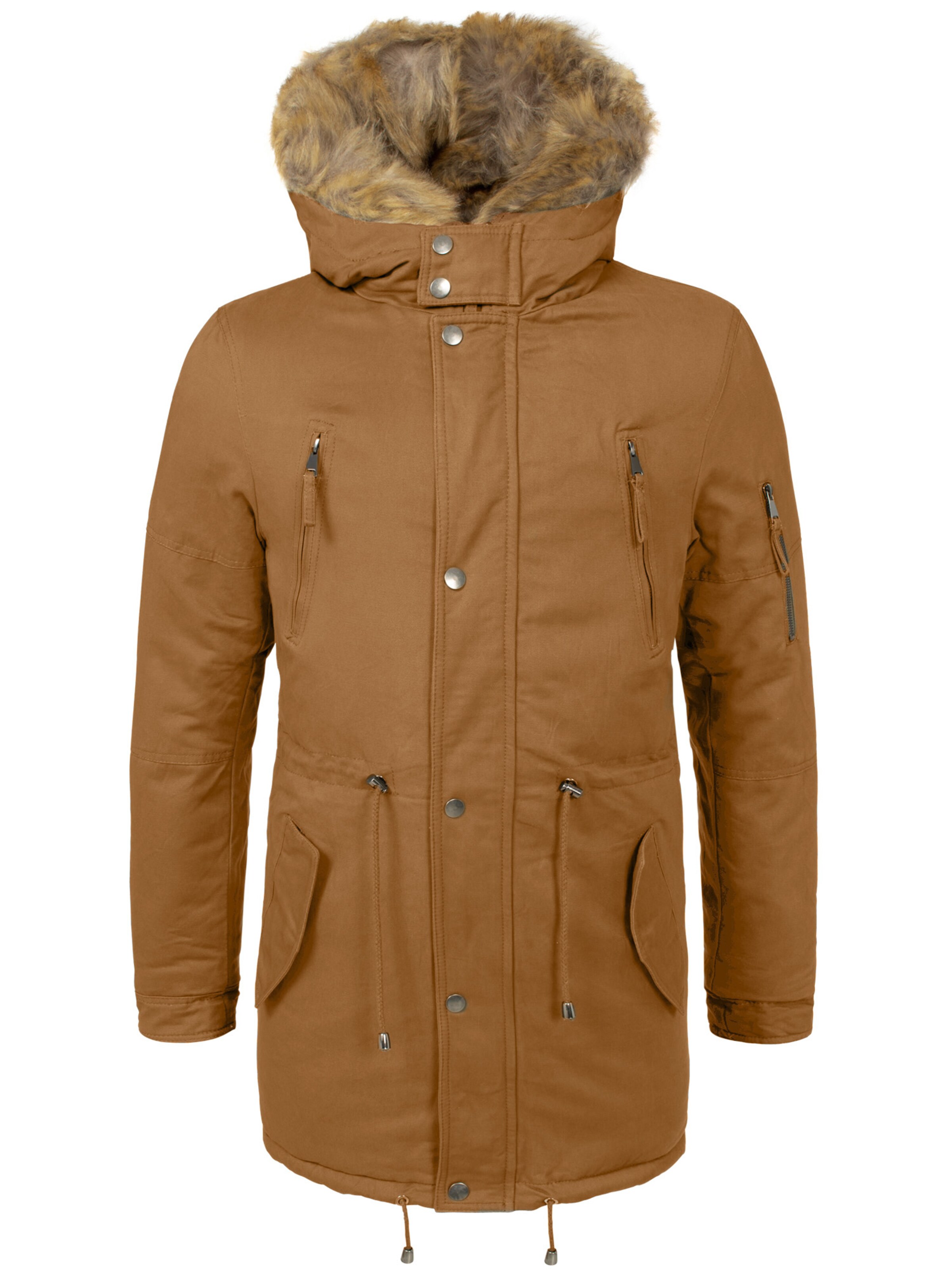 behype Winterparka 'TYLER' in Braun: Vorderseite