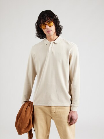 T-Shirt 'Petempestolong' BOSS en beige : devant