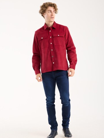 Regular fit Camicia di 7Camicie in rosso: frontale