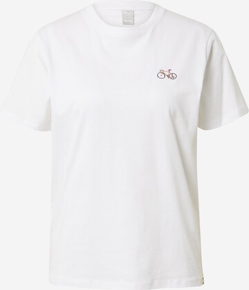 T-shirt 'Peacy Ride' Iriedaily en blanc : devant
