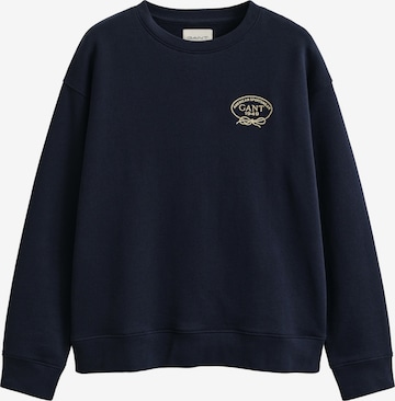 Bluză de molton de la GANT pe albastru: față