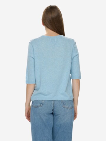 NÜMPH Strickpullover mit Halbarm 'NUCALLY SS PULLOVER' in Blau