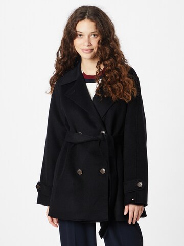 TOMMY HILFIGER Ανοιξιάτικο και φθινοπωρινό παλτό σε μαύρο: μπροστά