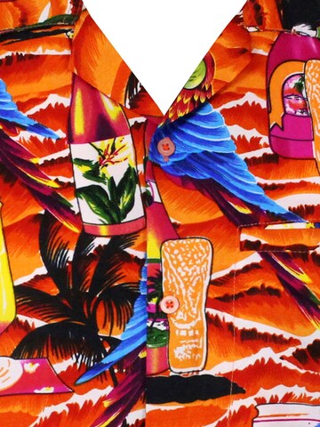King Kameha Shirt 'Parrot Beer' in Orange