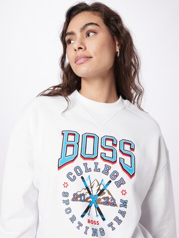 BOSS Sweatshirt 'Ecaisa' in Weiß