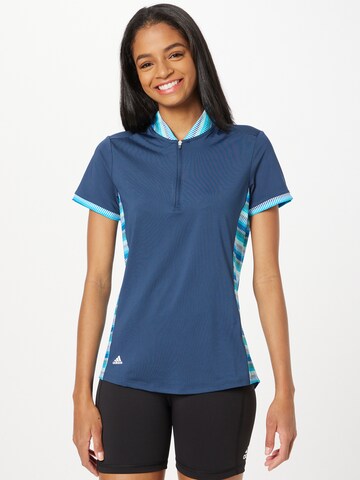 ADIDAS GOLF Performance Shirt in Blue: front