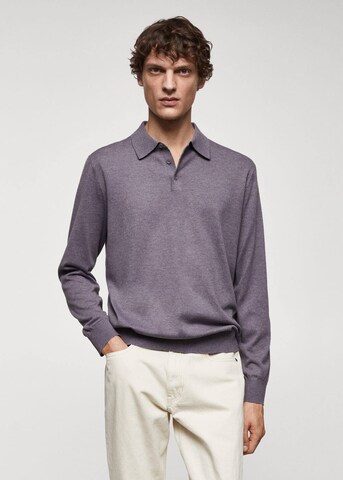 MANGO MAN Shirt 'Tens' in Purple: front
