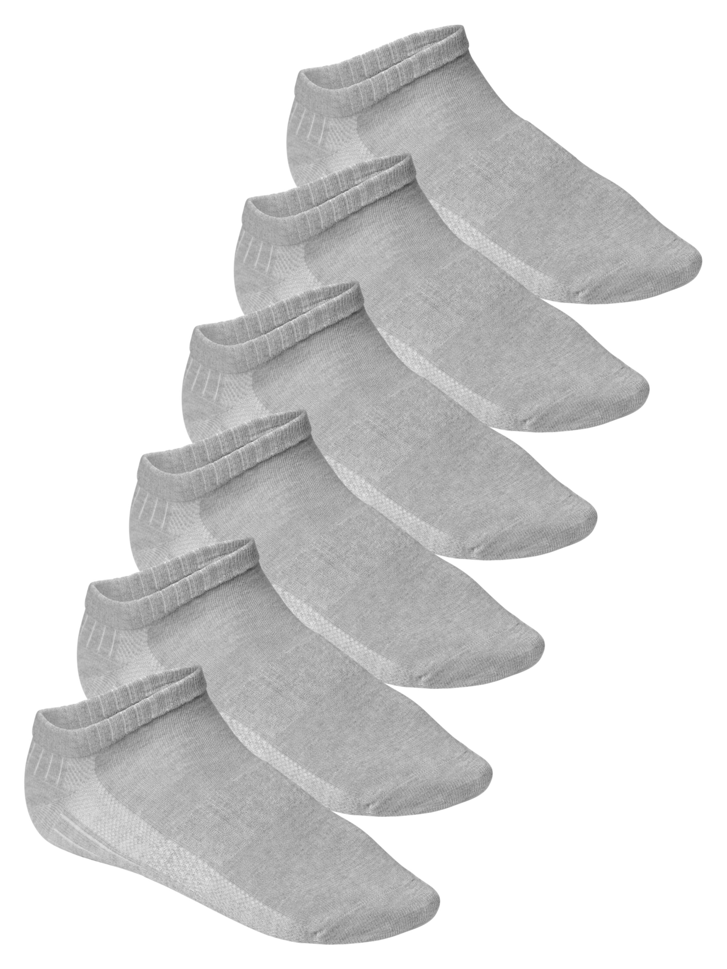 footstar Athletic Socks 'Perfect Fit' in Grey: front