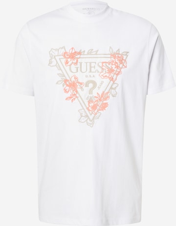 Tricou de la GUESS pe alb: față
