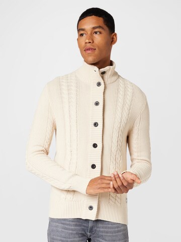 Vestes en maille 'TED' JACK & JONES en beige : devant