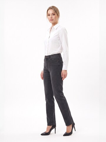ESRA Regular Jeans 'Straight Leg Jeans aus extra weicher Baumwolle'‌‌‌‌‌‌‌‌ in Grau