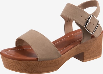 ambellis Strap Sandals in Brown: front
