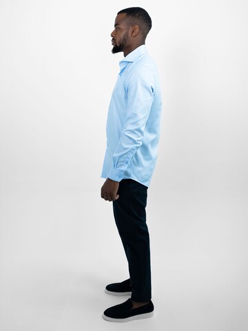 Vercate Slim Fit Businesshemd 'No. 1' in Blau