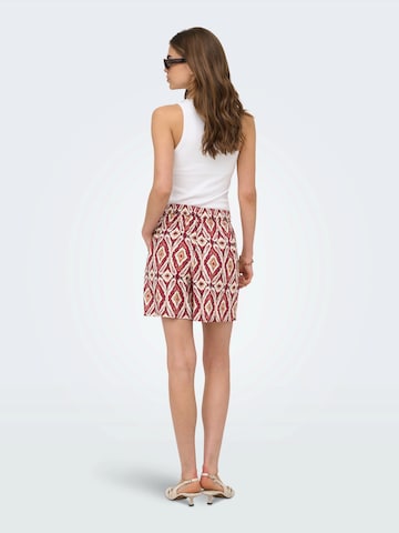 ONLY Regular Trousers 'ONLMIKASI' in Red