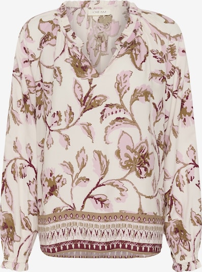 Cream Bluse 'CRTiah' i XS i beige / brun / pink / eosin, Produktvisning