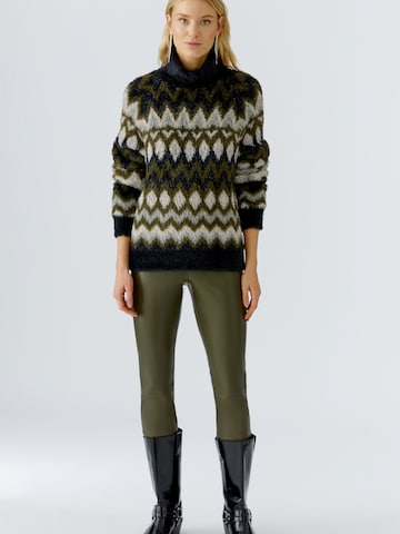 OUI Slim fit Pants 'Chasey' in Green