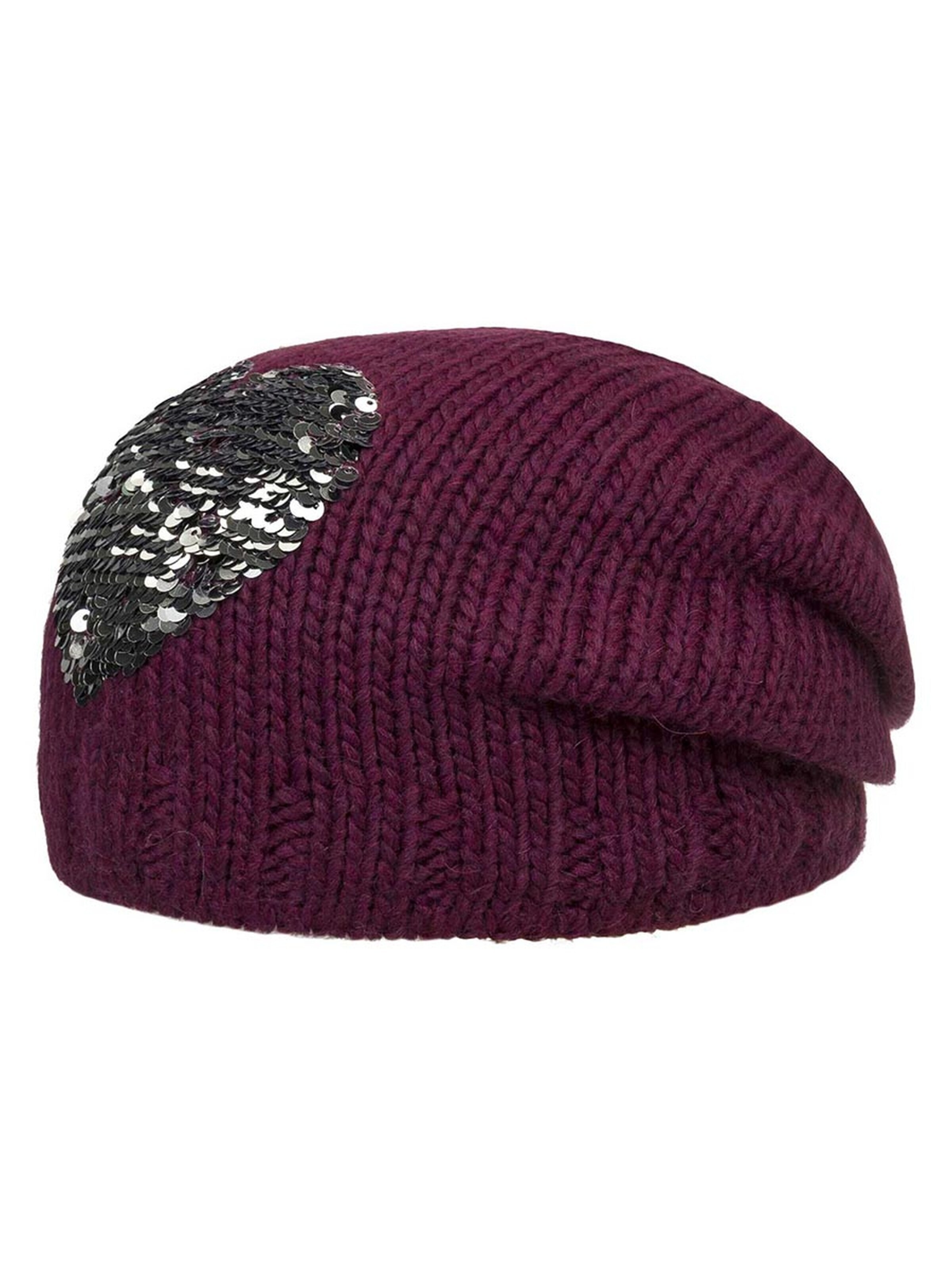 DÖLL Beanie 'Bohomütze Strick' in Purple: front