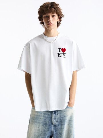 Pull&Bear Tričko - Biela: predná strana