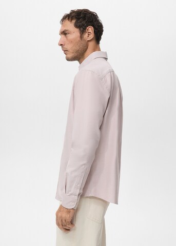 MANGO MAN Regular fit Button Up Shirt 'Oxford' in Pink