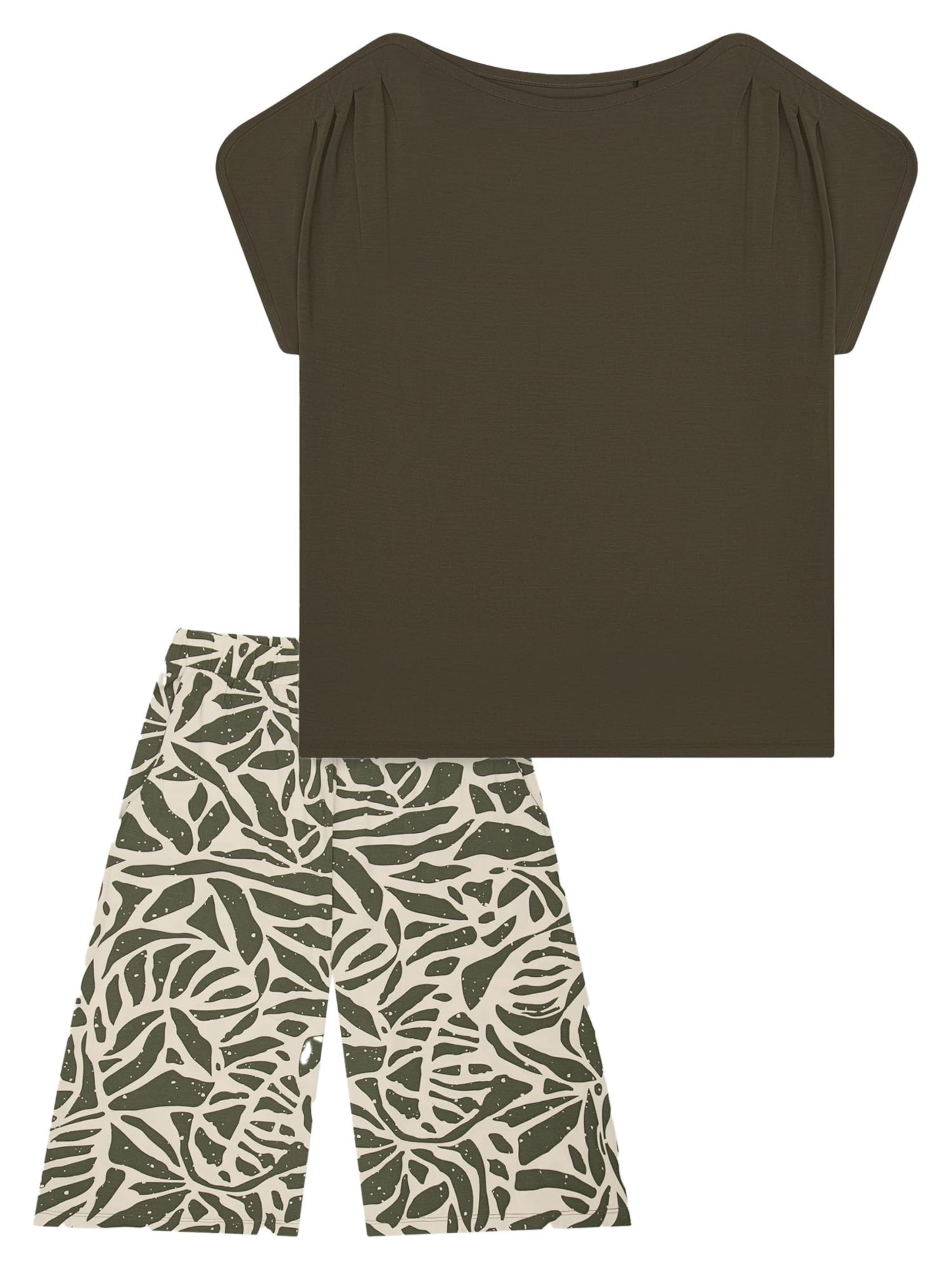 SCHIESSER Pajama 'Selected Premium' in Green: front