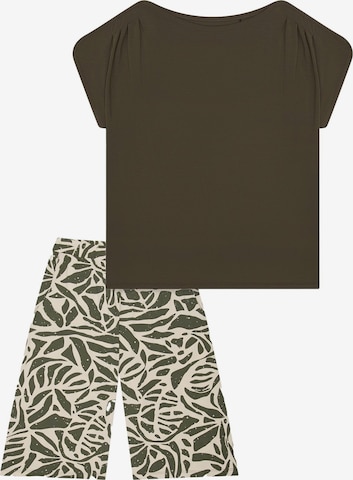 SCHIESSER Pajama 'Selected Premium' in Green: front