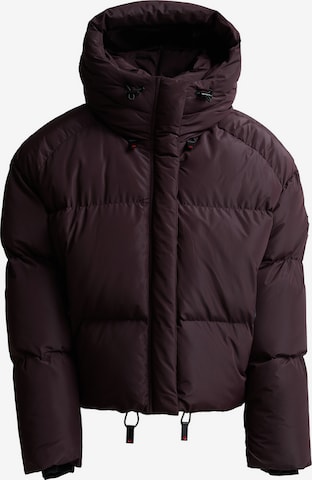 Veste d’hiver Zavetti Canada en marron : devant
