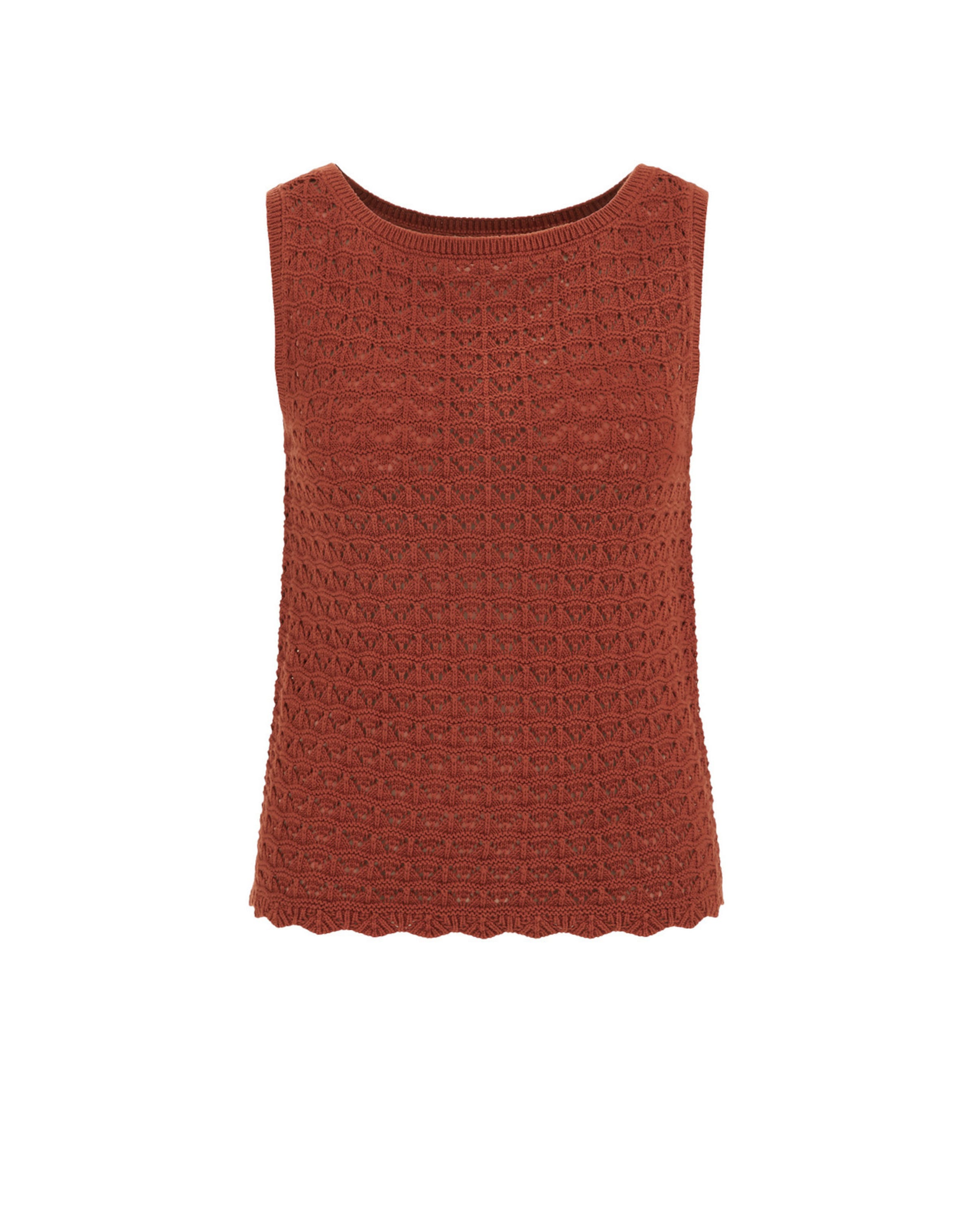 WE Fashion Вязаный топ в Оранжевый: спереди