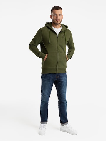 SPITZBUB Zip-Up Hoodie ' Dominik ' in Green