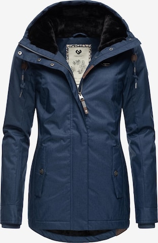 Ragwear Winter jacket 'Monade' in Blue: front