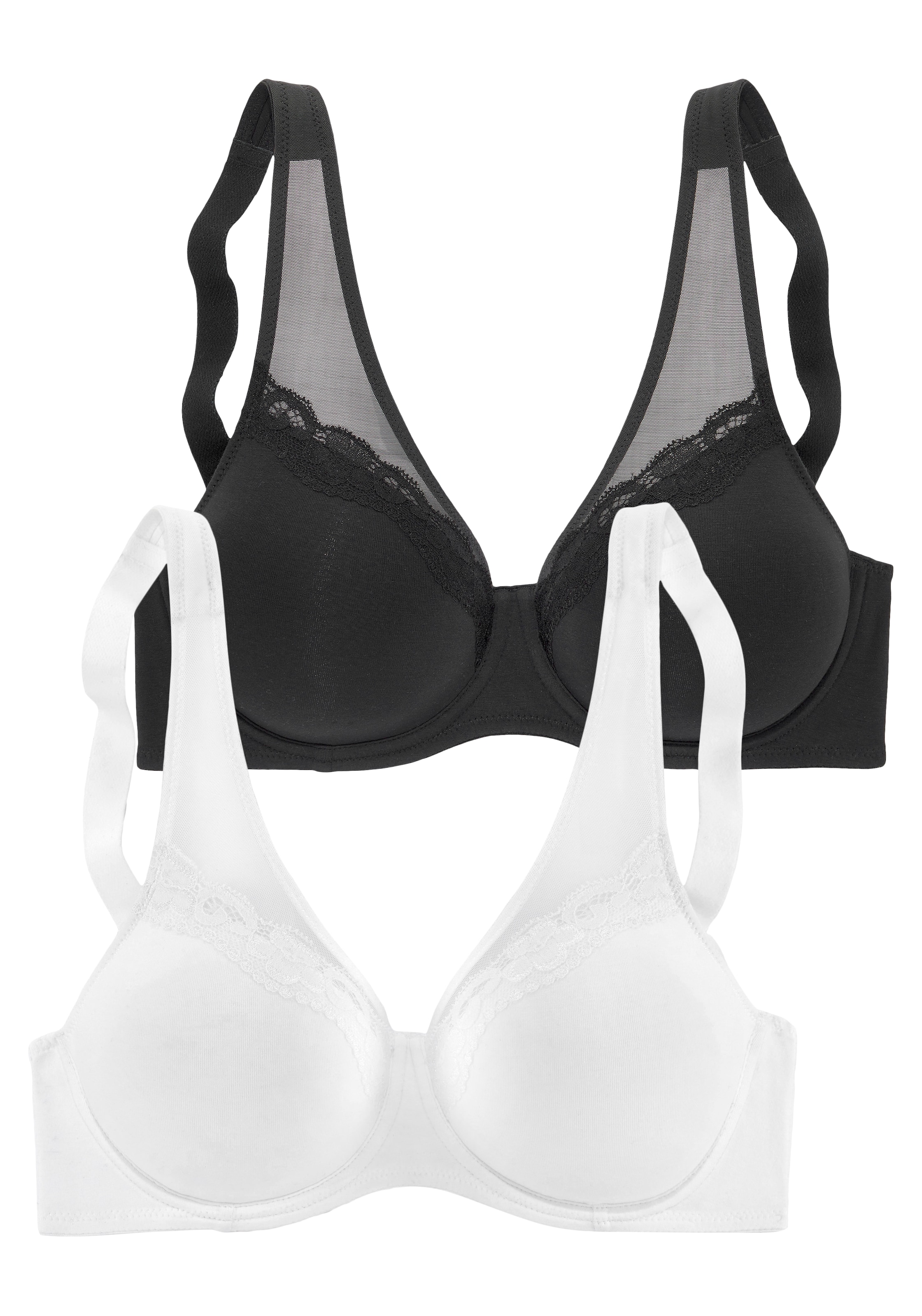 PETITE FLEUR Zmenšujúca Zmenšujúca podprsenka - Čierna: predná strana