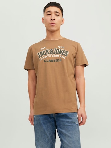 T-Shirt JACK & JONES en marron : devant