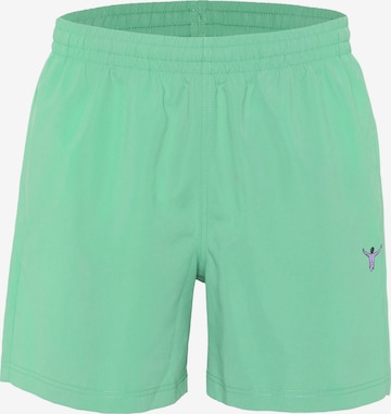 CHIEMSEE Athletic Swim Trunks in Green: front