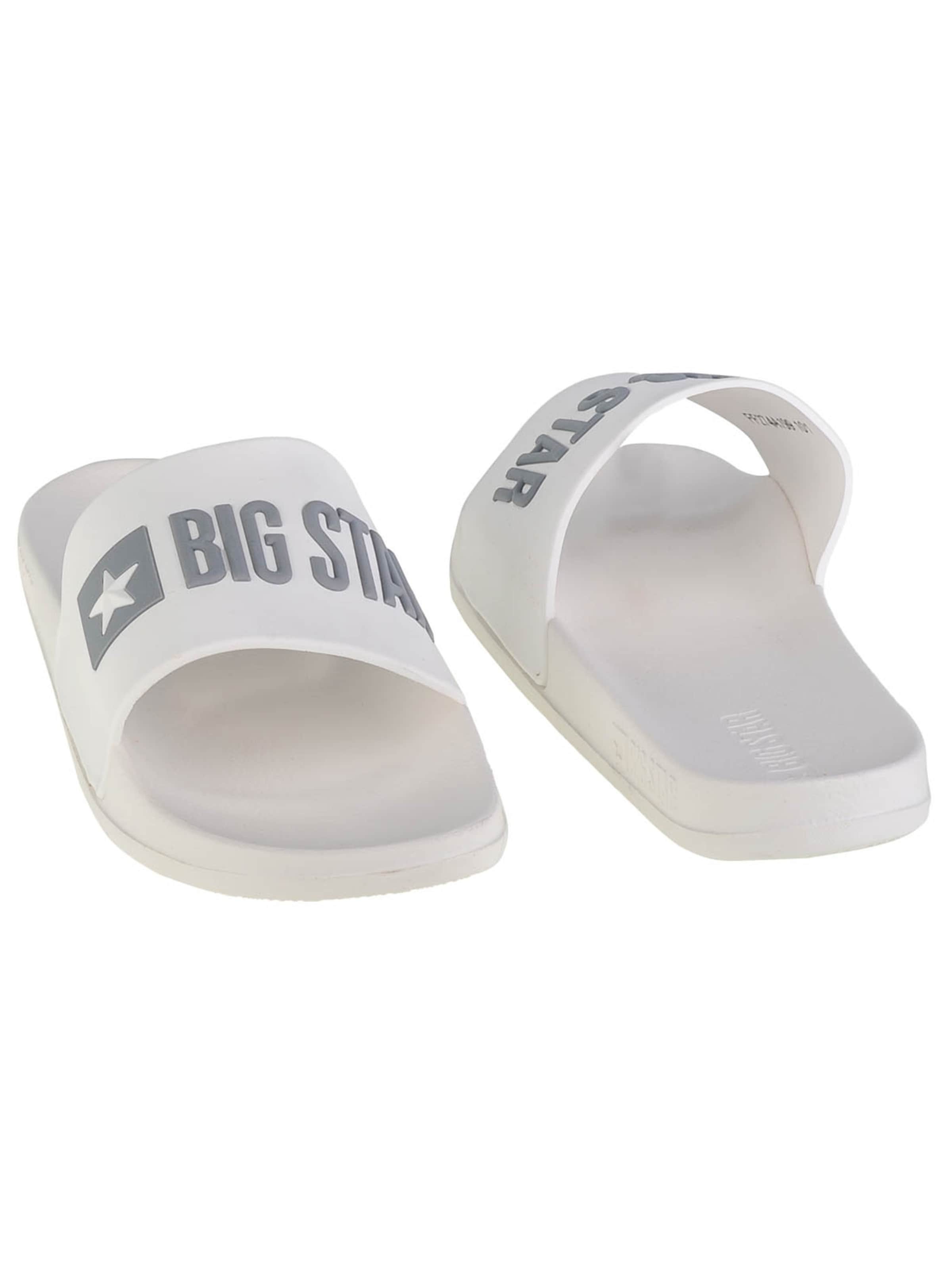 BIG STAR Strand-/badschoen 'Big Star W Slipper FF274A' in Wit