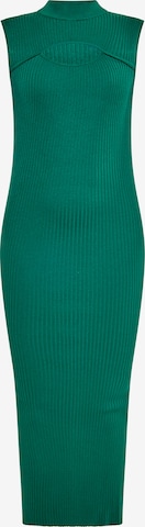 faina Gebreide jurk in Groen: voorkant