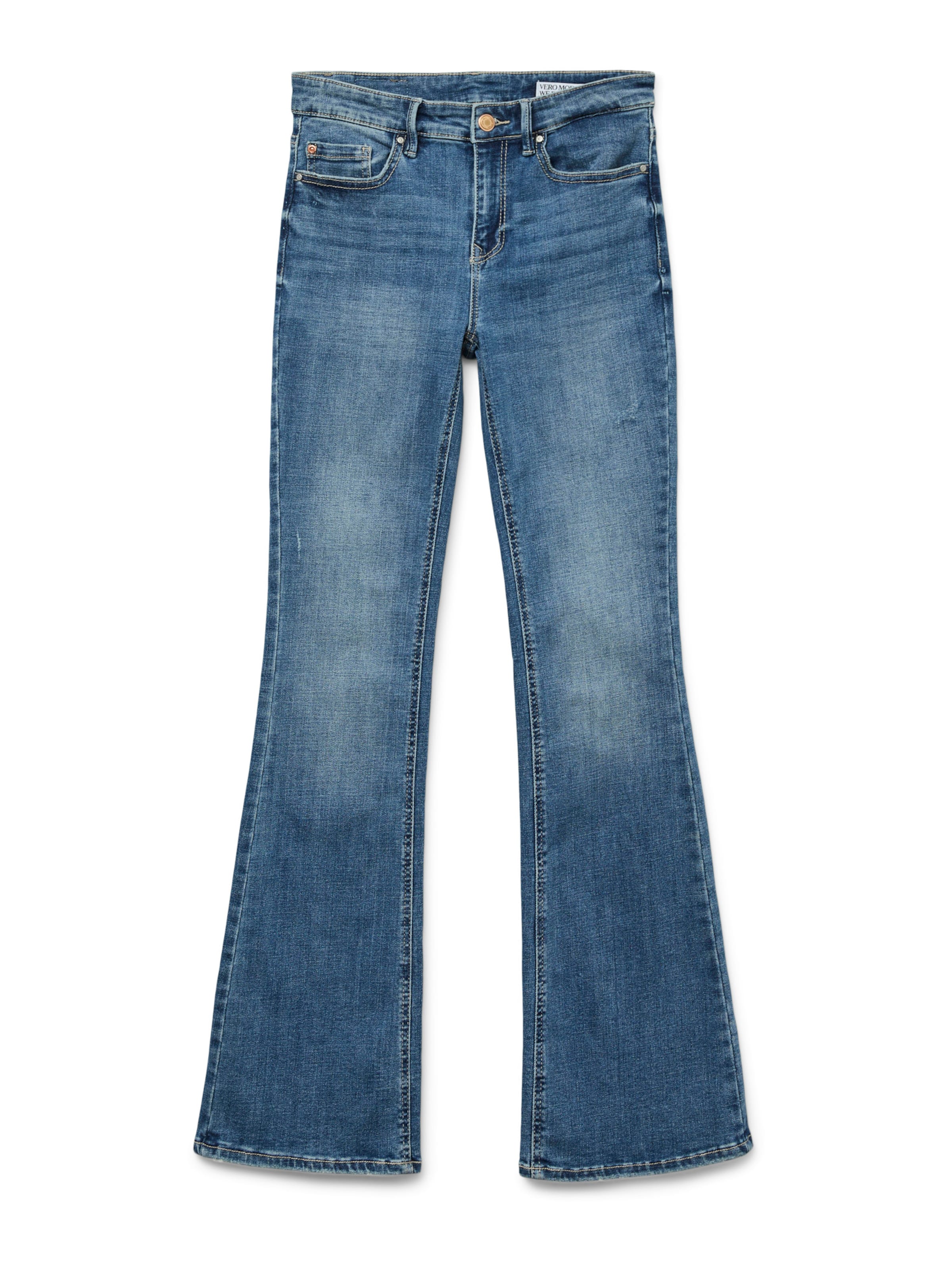 Vero Moda Petite Flared Jeans 'VMFLASH' in Blue: front
