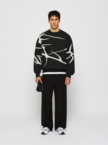 Burocs Sweater 'Knit Jacquard' in Black
