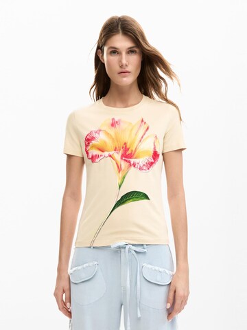 T-shirt Desigual en blanc : devant