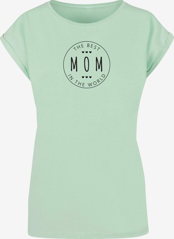 Merchcode Shirt 'Mothers Day - The best mom' in Green: front