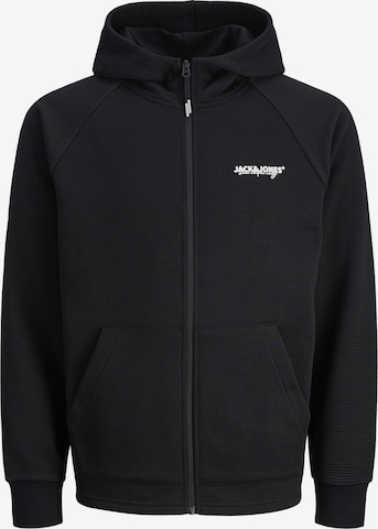 JACK & JONES Кофта на молнии 'JJThatcher' в Черный: спереди