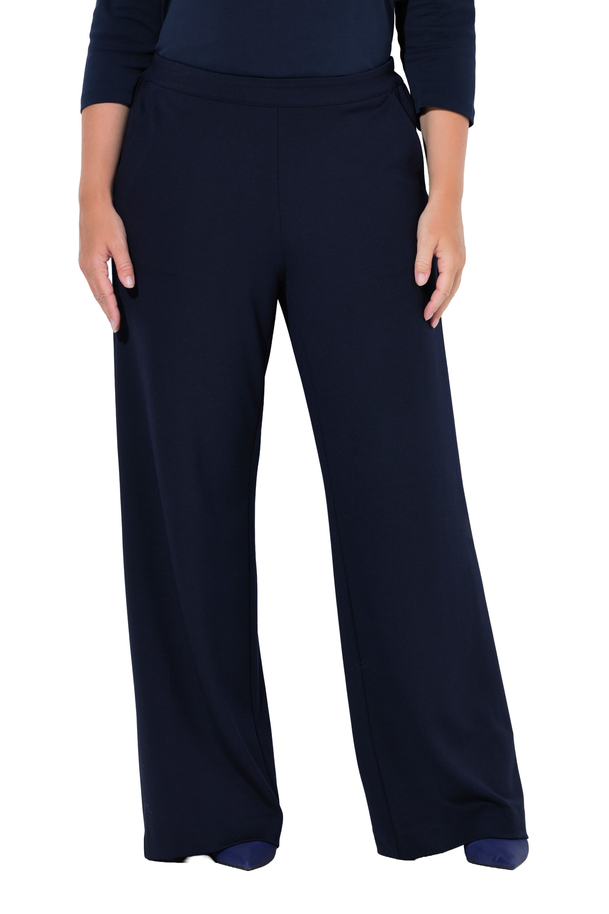 Ulla Popken Wide leg Pants in Blue: front