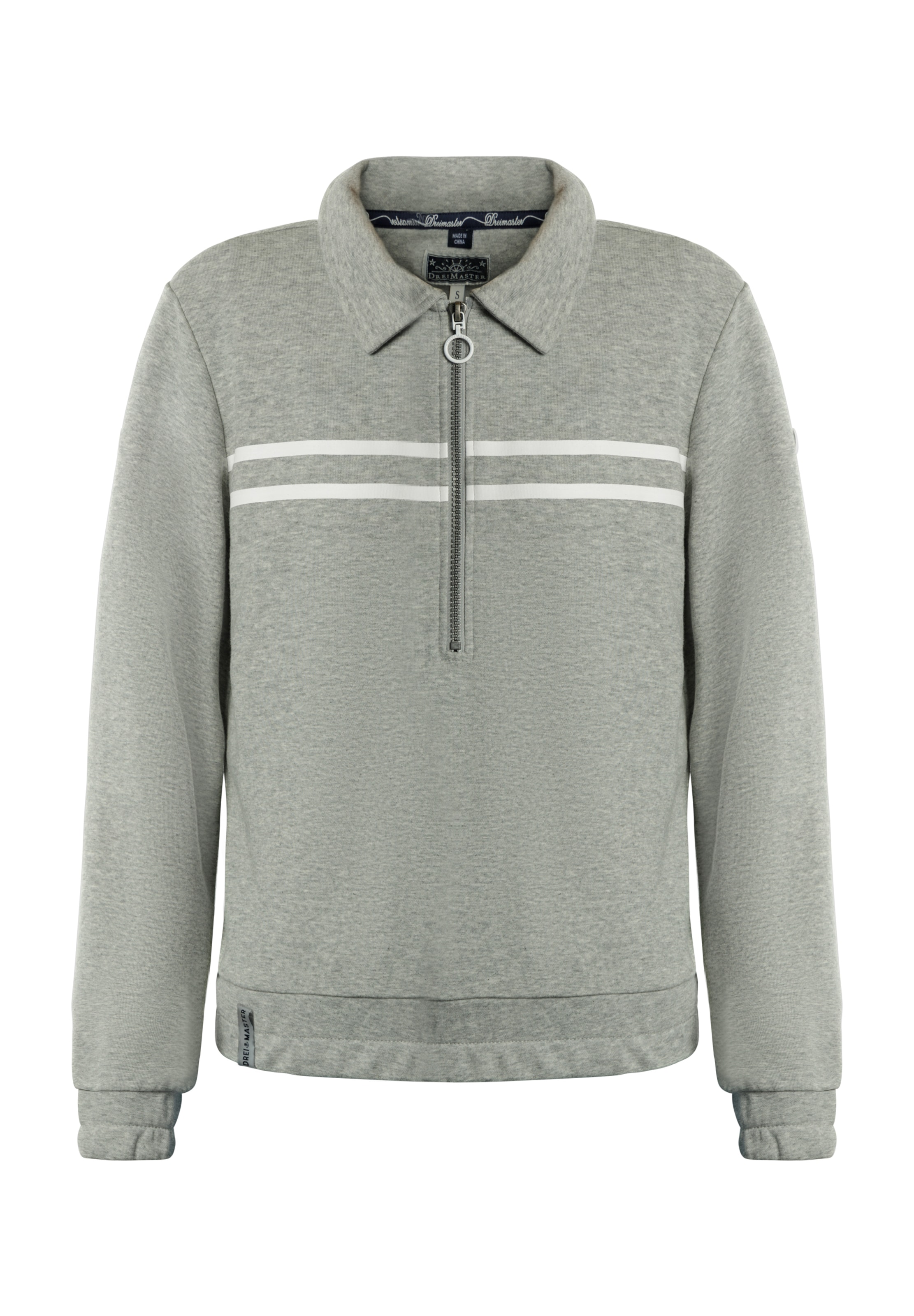DreiMaster Maritim Sweatshirt in Grey: front