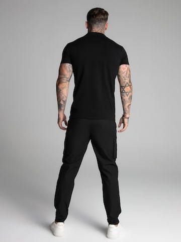 SikSilk Poloshirt 'Revere' in Schwarz