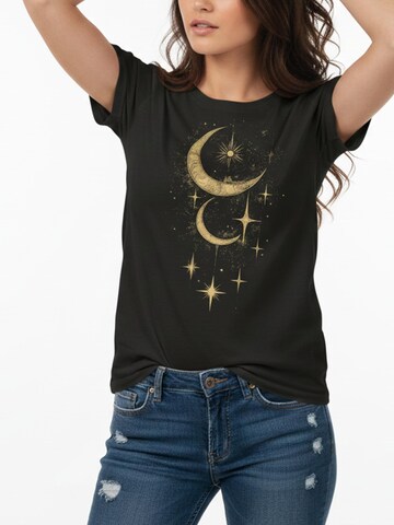 MAKAYA Shirt 'Moon Stars' in Black