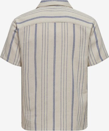 Only & Sons - Regular Fit Camisa 'TREV' em branco