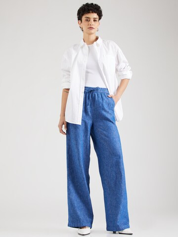 Wide Leg Pantalon s.Oliver en bleu