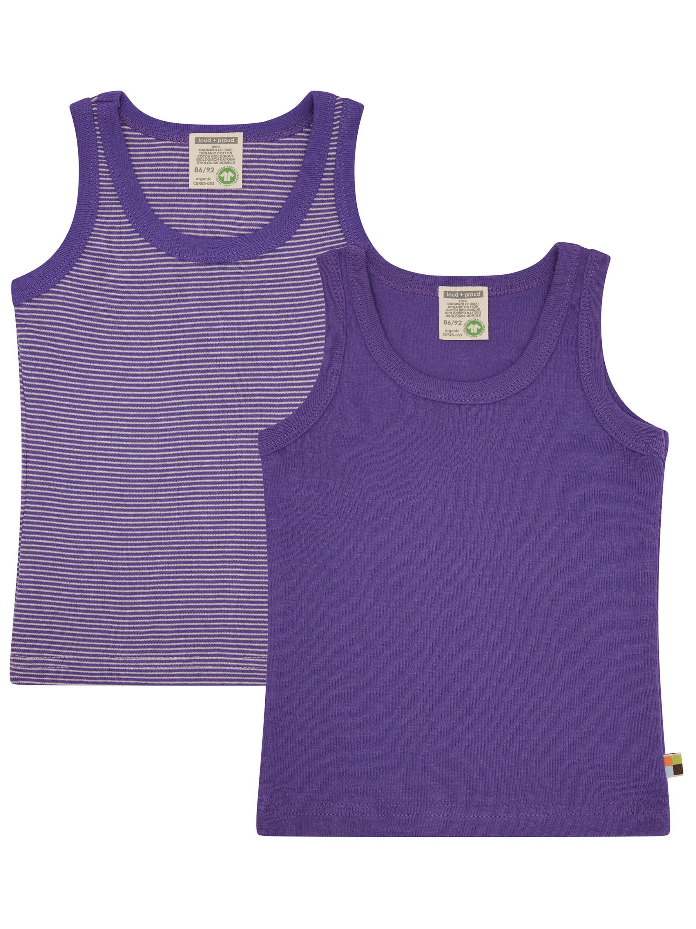 loud + proud Unterhemd‌‌‌ in Lila: Vorderseite